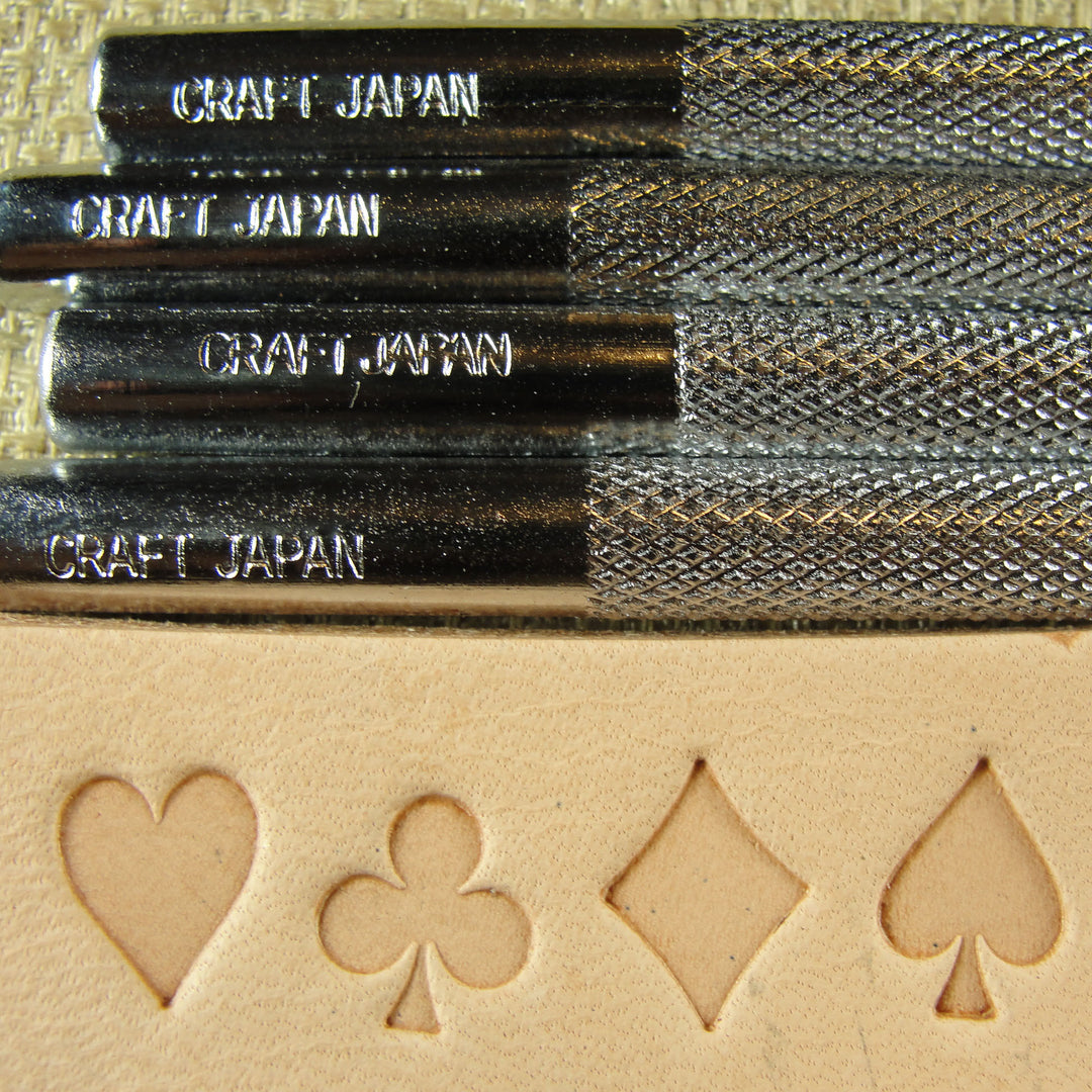 Playing Card Suits, Geometric Leather Stamp Set