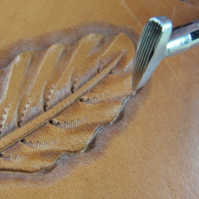 P861 Vertical Lined Thumb Print Leather Tool | Pro Leather Carvers