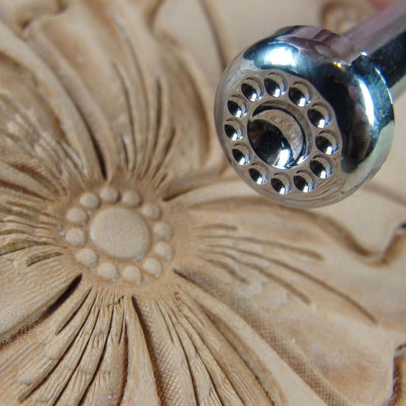 PJ040 12-Seed Flower Center Leather Stamp | Pro Leather Carvers