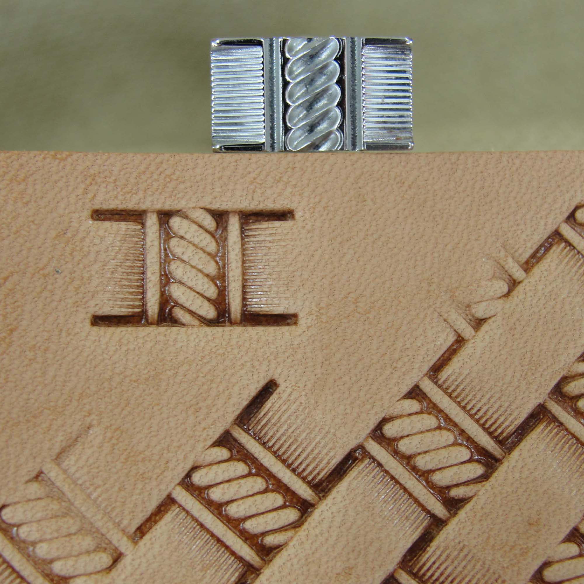 Rope Basket Weave Stamp, Leather Stamping Tool, Stainless Steel