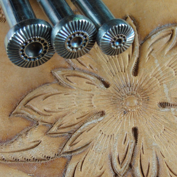 Stainless Flower Center Leather Stamp Set | Pro Leather Carvers