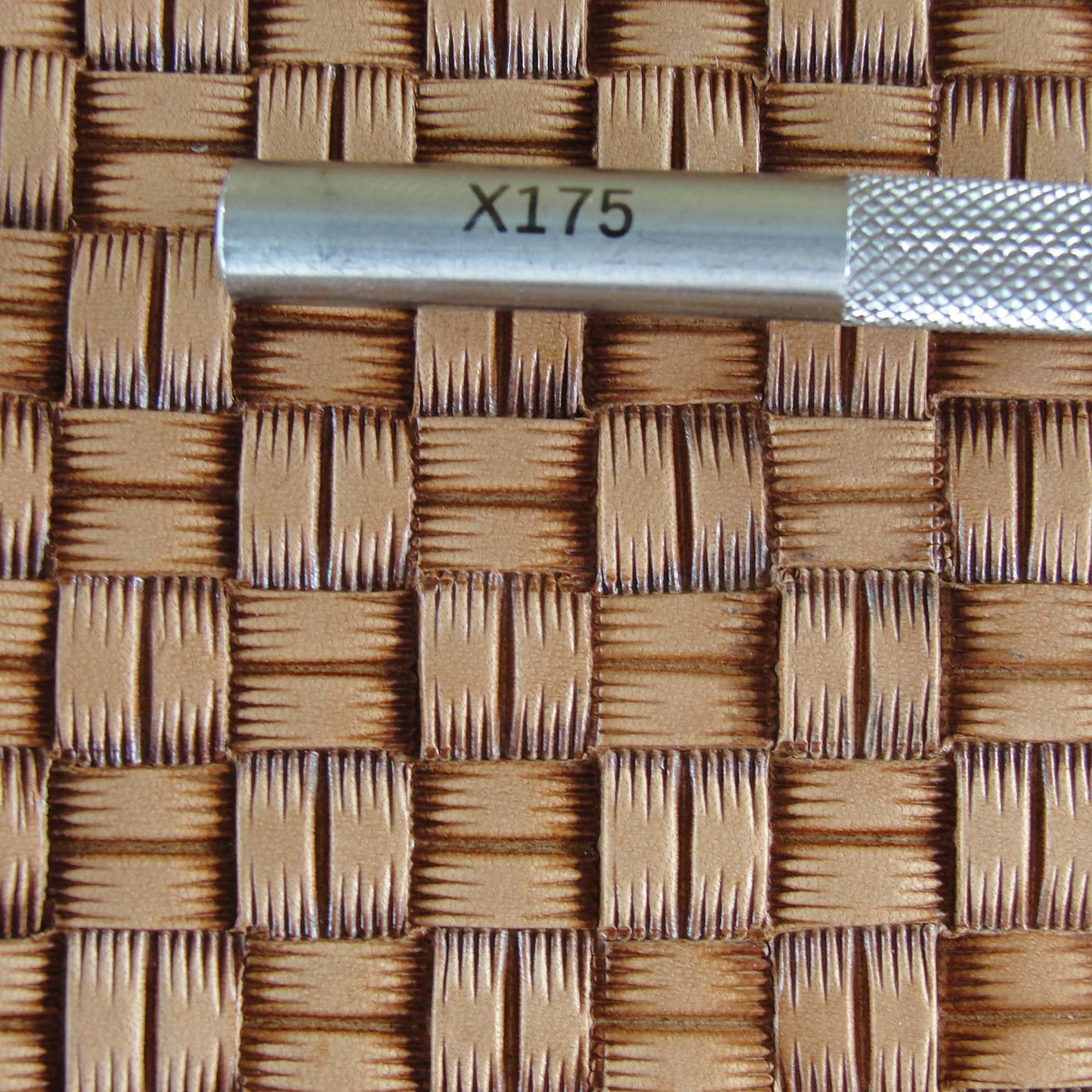 Square Basket Weave Leather Stamp Stainless Steel, Pro