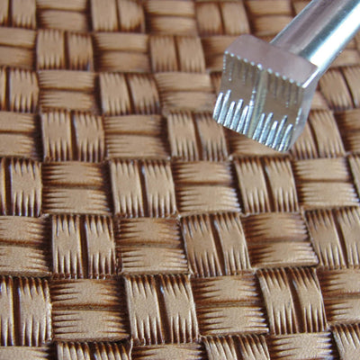 Square Basket Weave Leather Stamp Stainless Steel, Pro Leather Cravers