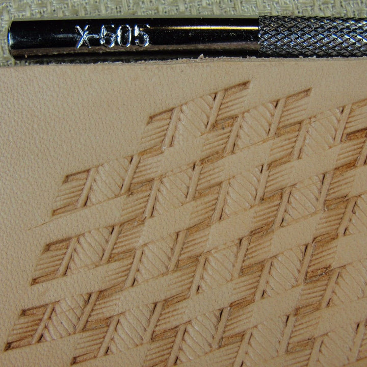 X505 Angled Rope Basket Weave Leather Tool | Pro Leather Carvers