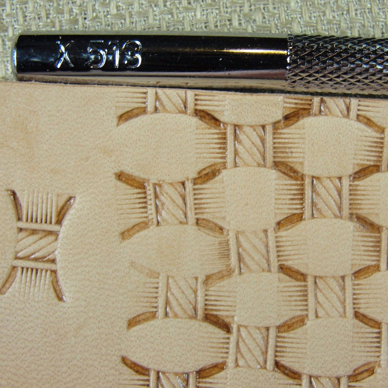 X513 Hourglass Rope Basket Weave Leather Tool | Pro Leather Carvers