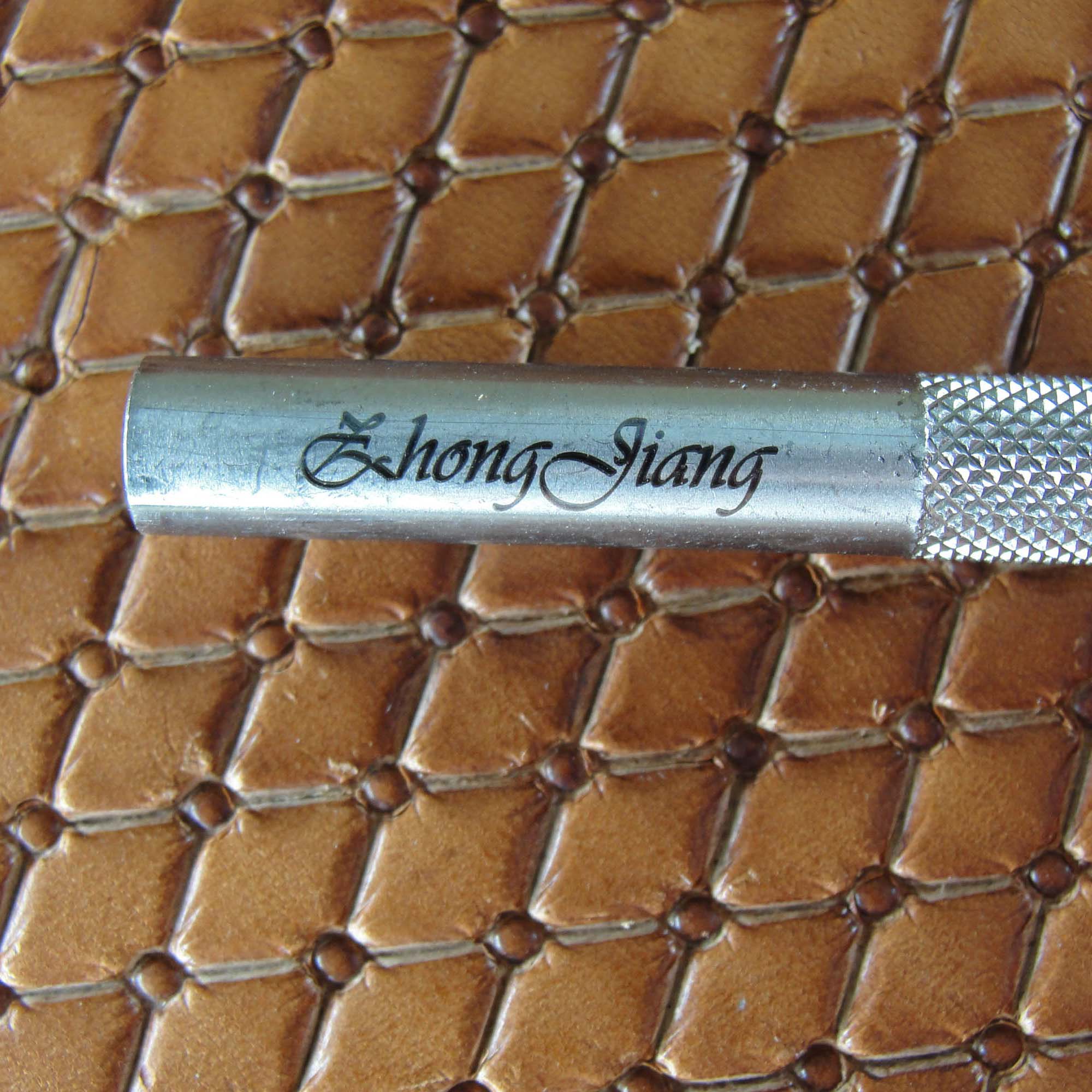 Small Tufted/Quilted Pattern Stamp, Leather Stamping Tool, Stainless Steel