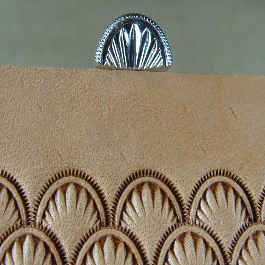 Crescent Shell Geo Leather Stamp - Barry King | Pro Leather Carvers