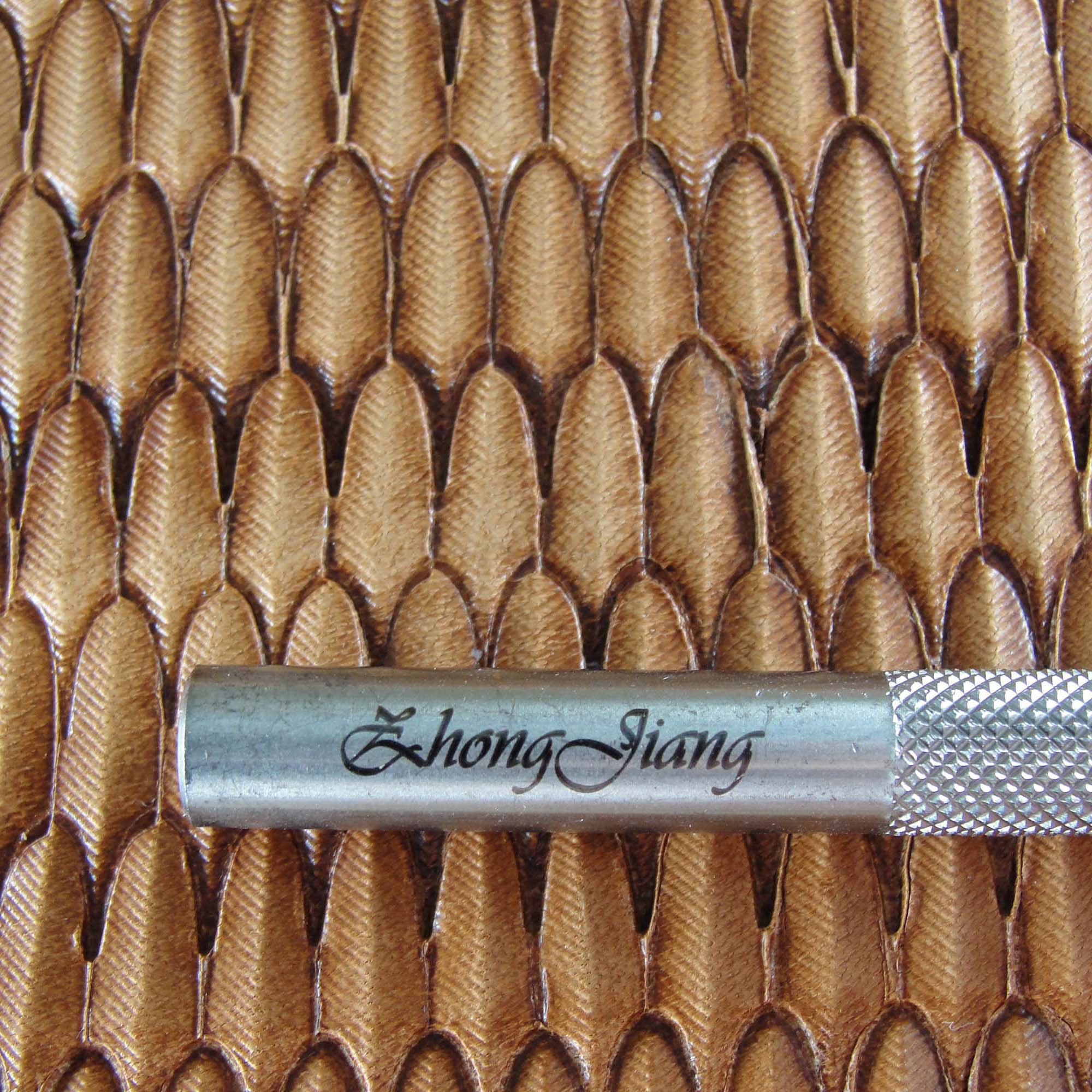 Feather Geometric Stamp, Leather Stamping Tool, Stainless Steel