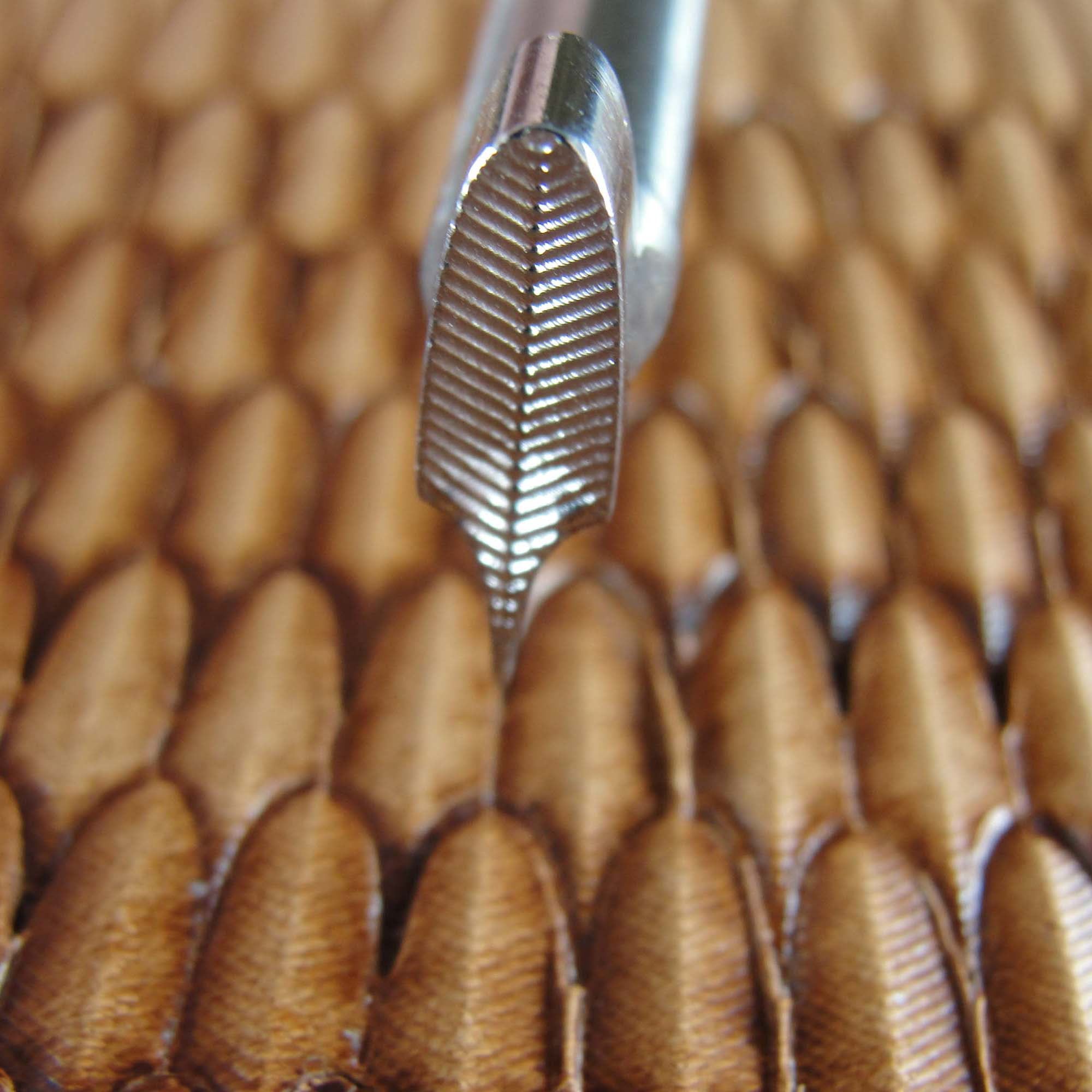 Feather Geometric Stamp - Stainless Steel | Pro Leather Carvers