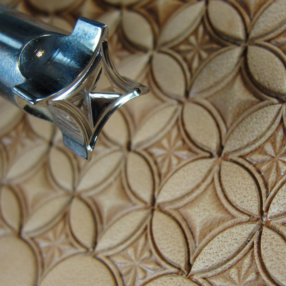 Elongated Hollow Hex Geometric Stamp, Barry King Leather Stamping Tool