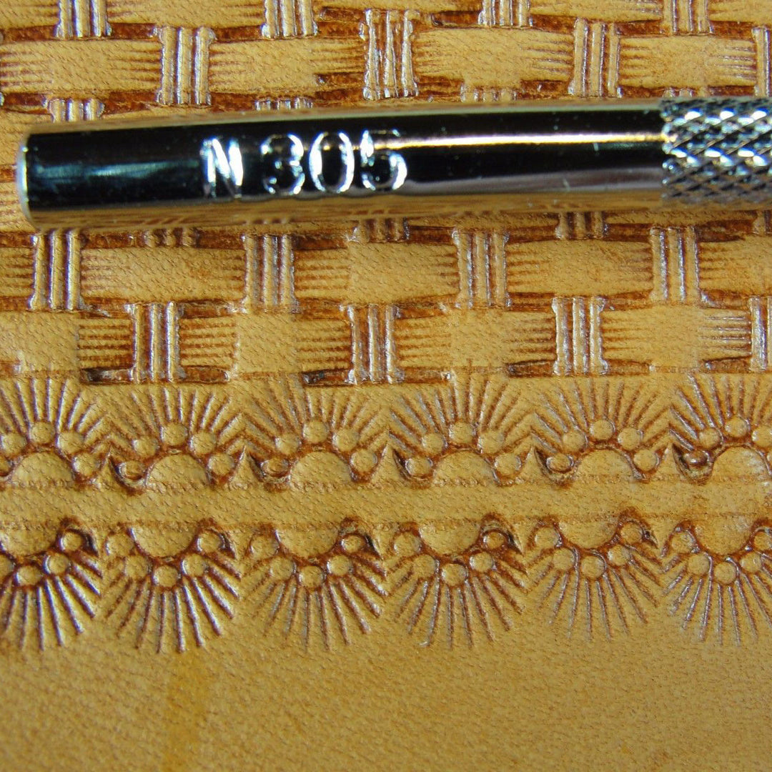 N305 5-Seed Border Leather Stamp - Craft Japan | Pro Leather Carvers