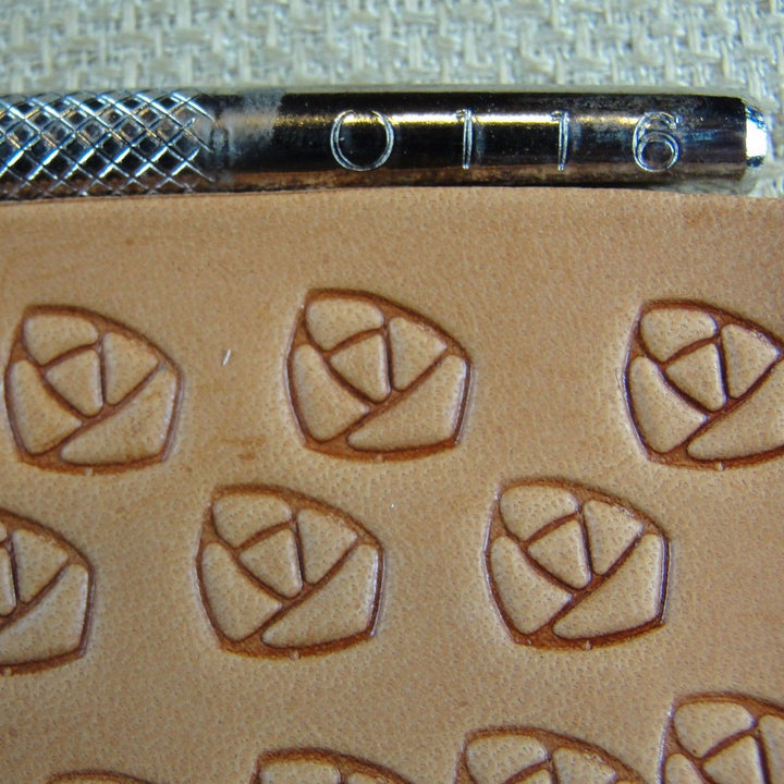O116 Small Rose Geometric Leather Stamp | Pro Leather Carvers