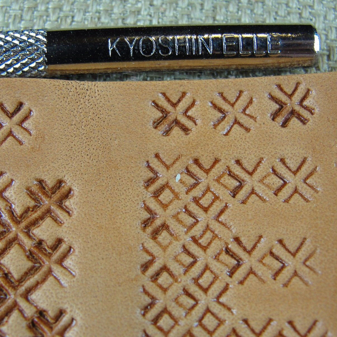 O138 Small X Geo Leather Stamp - Kyoshin Elle | Pro Leather Carvers