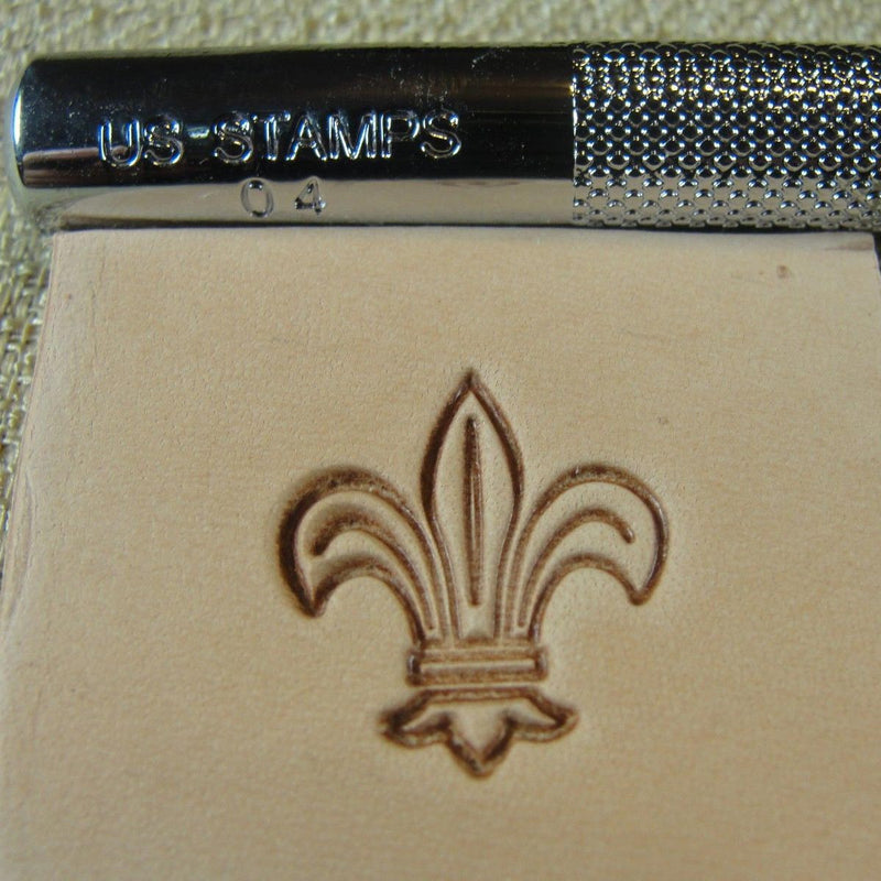 O4 Fleur-de-lis Geo Leather Stamp - US Tools | Pro Leather Carvers