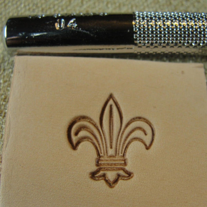 O4 Fleur-de-lis Geo Leather Stamp - US Tools | Pro Leather Carvers