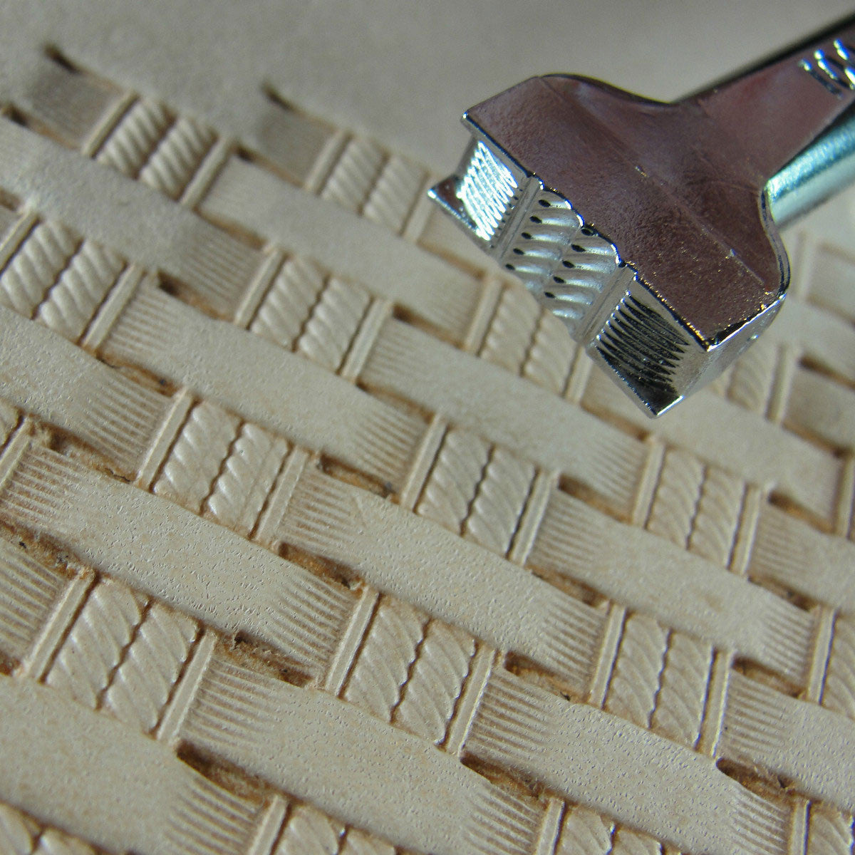 Double Rope Basket Weave Leather Stamp Stamping Tool