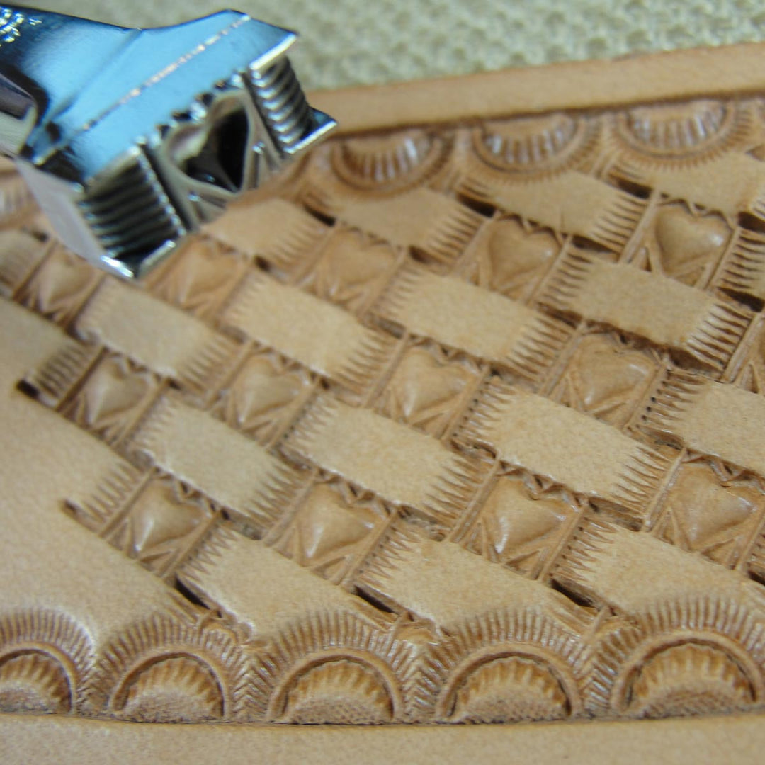 Heart Basket Weave Leather Stamp - Hide Crafter | Pro Leather Carvers
