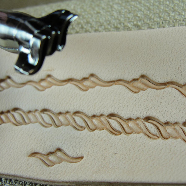 2-Prong Barbed Wire Geometric Leather Stamp | Pro Leather Carvers