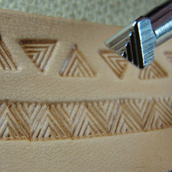 O30 Triangle Border Geometric Leather Stamp | Pro Leather Carvers