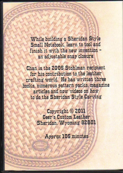 Sheridan Style Small Notebook DVD - Chan Geer | Pro Leather Carvers