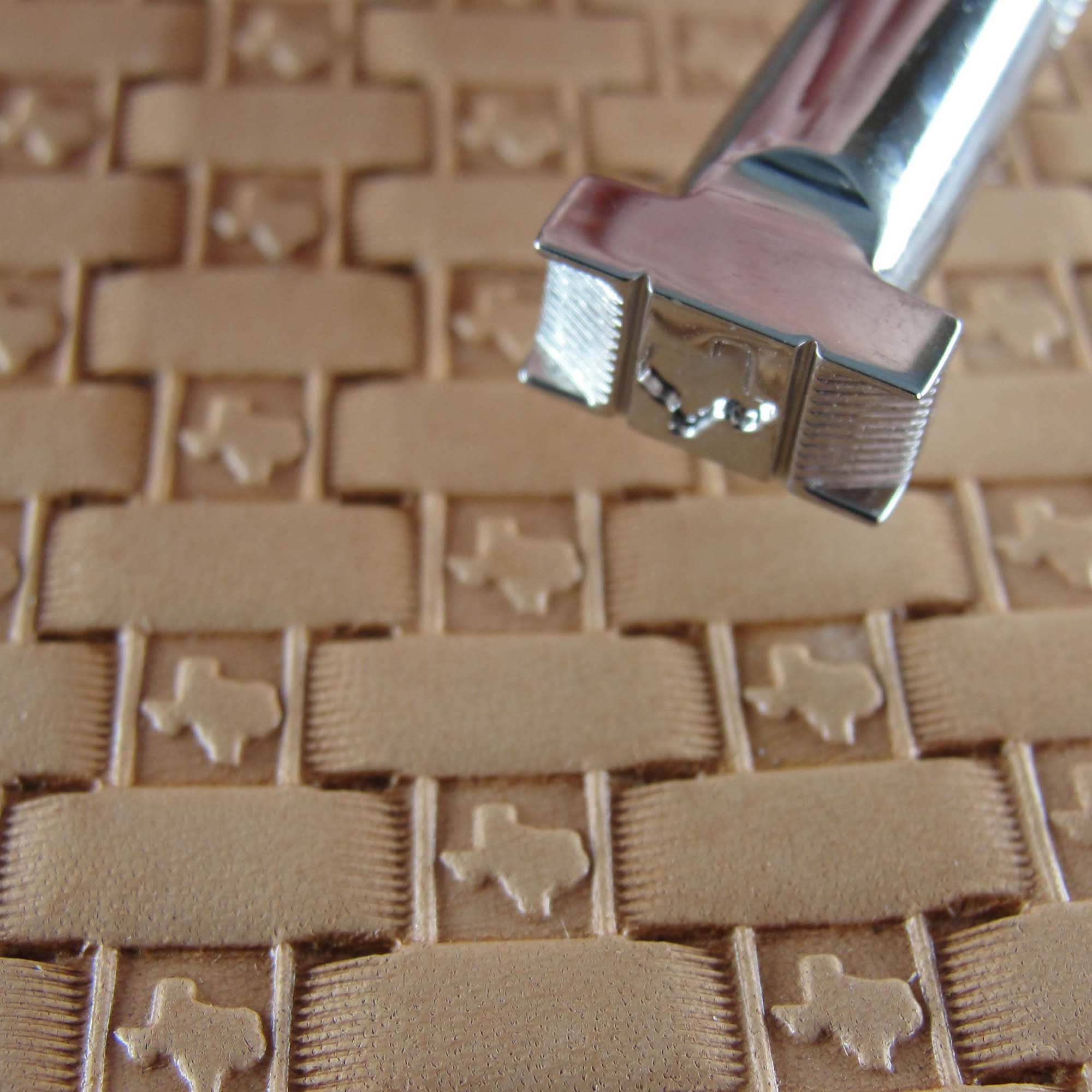 Basketweave stamping clearance leather