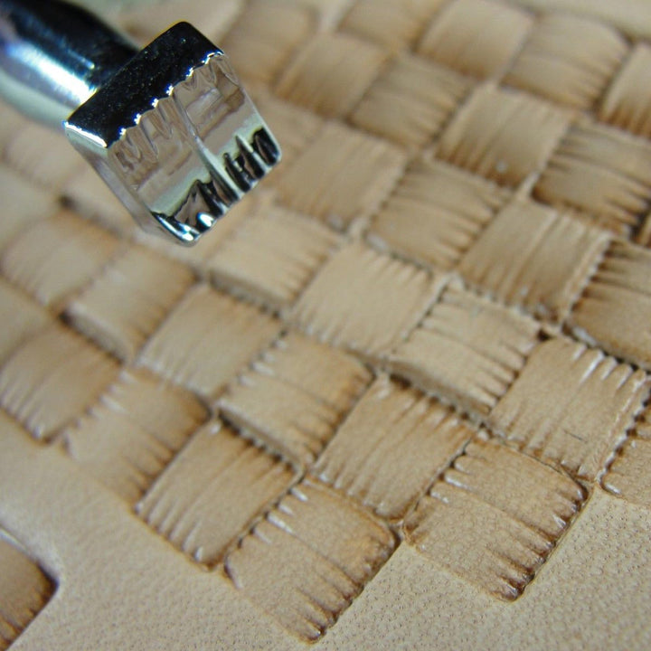 X506 Small Square Basket Weave Leather Stamp | Pro Leather Carvers
